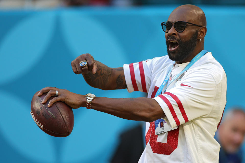 Former player Jerry Lee Rice Sr looks on before Super Bowl LIV at Hard Rock Stadium on February 02, 2020 in Miami, Florida. (Photo by Maddie Meyer/Getty Images)