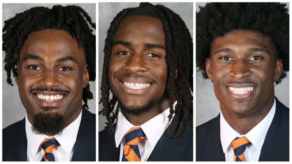 <div class="inline-image__caption"><p>The victims were identified (from left to right) as D’Sean Perry, Devin Chandler and Lavel Davis, Jr.</p></div> <div class="inline-image__credit">UVA Sports</div>