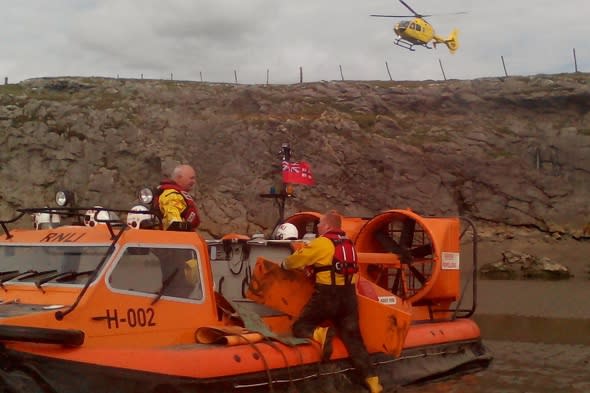 Couple stuck waist-deep in quicksand on Cumbria beach rescued