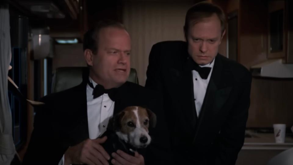 Kelsey Grammer and David Hyde Pierce on Frasier