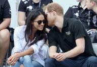 <p>Just a few weeks before this was taken, Meghan revealed details of their relationship in <em>Vanity Fair.</em></p><p>“We’re a couple. We’re in love. I’m sure there will be a time when we will have to come forward and present ourselves and have stories to tell, but I hope what people will understand is that this is our time," <a href="https://www.townandcountrymag.com/society/tradition/a12172608/meghan-markle-vanity-fair-interview/" rel="nofollow noopener" target="_blank" data-ylk="slk:she said.;elm:context_link;itc:0;sec:content-canvas" class="link ">she said.</a> "This is for us. It’s part of what makes it so special, that’s just ours. But we’re happy. Personally, I love a great love story.”<br></p>