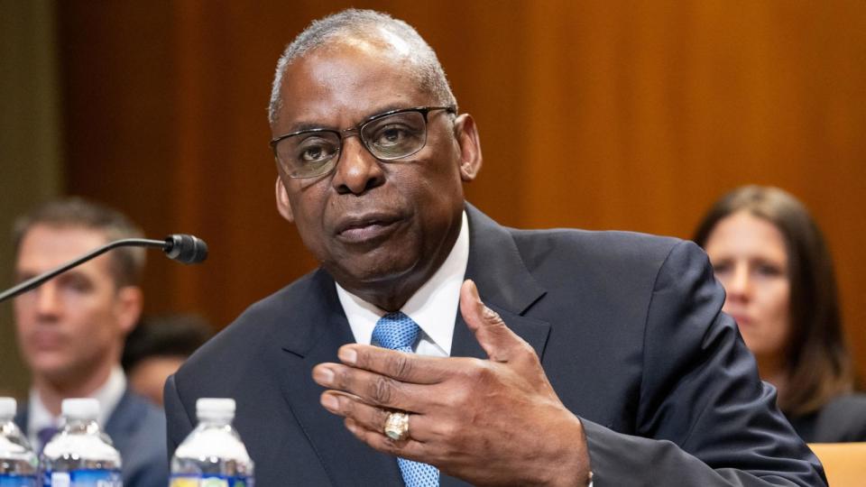 PHOTO: Defense Secretary Lloyd Austin testifies at a Senate Appropriations Committee Defense Subcommittee hearing on 'A Review of the President's FY2025 Budget Request for the Department of Defense,' on Capitol Hill, in Washington, D.C., on May 8, 2024.  (Saul Loeb/AFP via Getty Images)