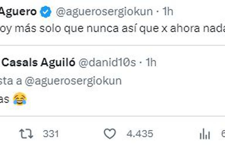 El tuit de Sergio Agüero sobre su situación sentimental