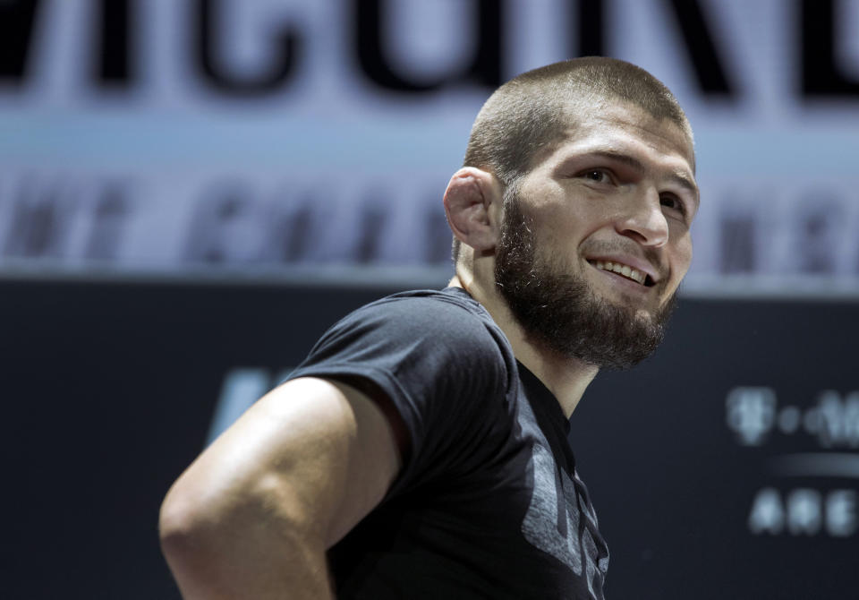 Khabib Nurmagomedov’s plot for revenge against Dana White wasn’t exactly “The Count of Monte Cristo.” (AP Photo)