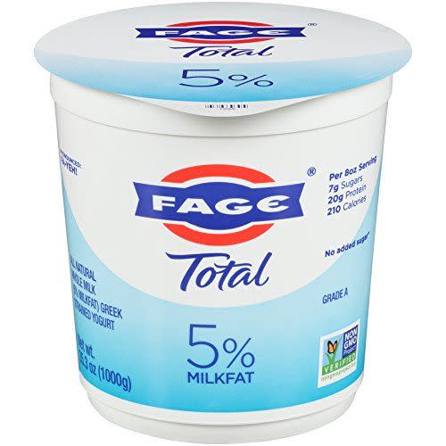 3) Total 5% Milkfat Plain Greek Yogurt