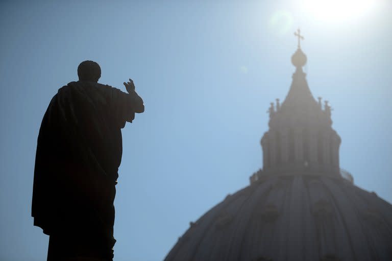 St. Peter's Basilica, seen from the gardens of the Vatican, on February 19, 2013. Many cardinals are to attend a final audience with the pope on February 28, just hours before he retires to a life of quiet contemplation initially at the papal summer residence of Castel Gandolfo and then in a Vatican monastery