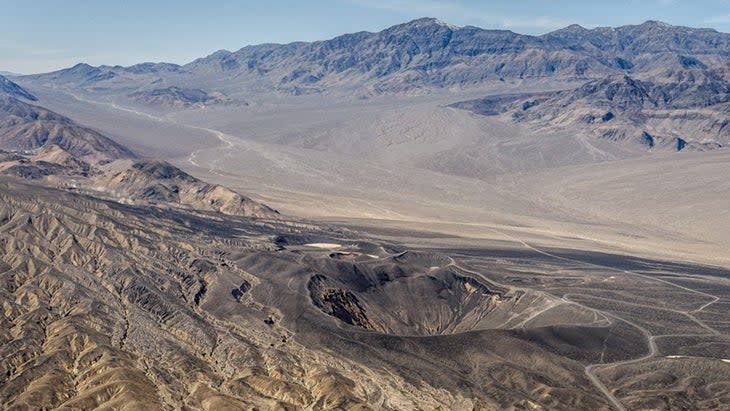 <span class="article__caption">Ubehebe Crater, Death Valley, as seen from the air. According to the NPS, a management plan completed in August authorizes up to two air tours per year along a defined route over the park and up to a half-mile outside the boundary. </span>(Photo: NPS/Birgitta Jansen)
