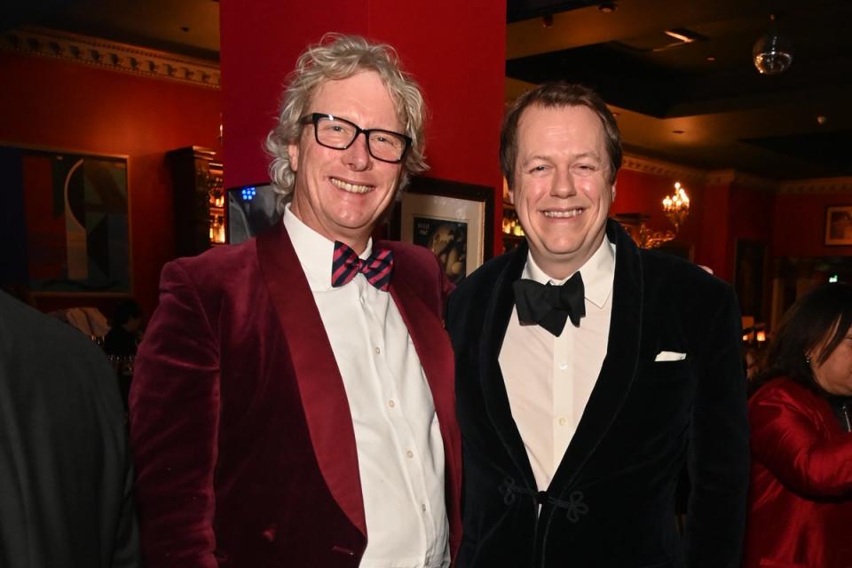 Vina Carmen Cigar Smoke Of The Year Awards 2022: Ranald Macdonald and Tom Parker Bowles attend the Vina Carmen Cigar Smoke of the Year Awards 2022 at Boisdale on December 5, 2022 in London, England. Photo by: Dave Benett (Dave Benett)