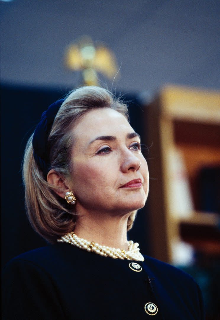 As first lady, Hillary Clinton attends an event at the White House on Nov. 13, 1997. (Photo: David Hume Kennerly/Getty Images)