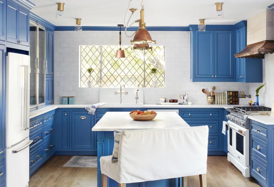 Rock a Royal Blue on Kitchen Cabinets