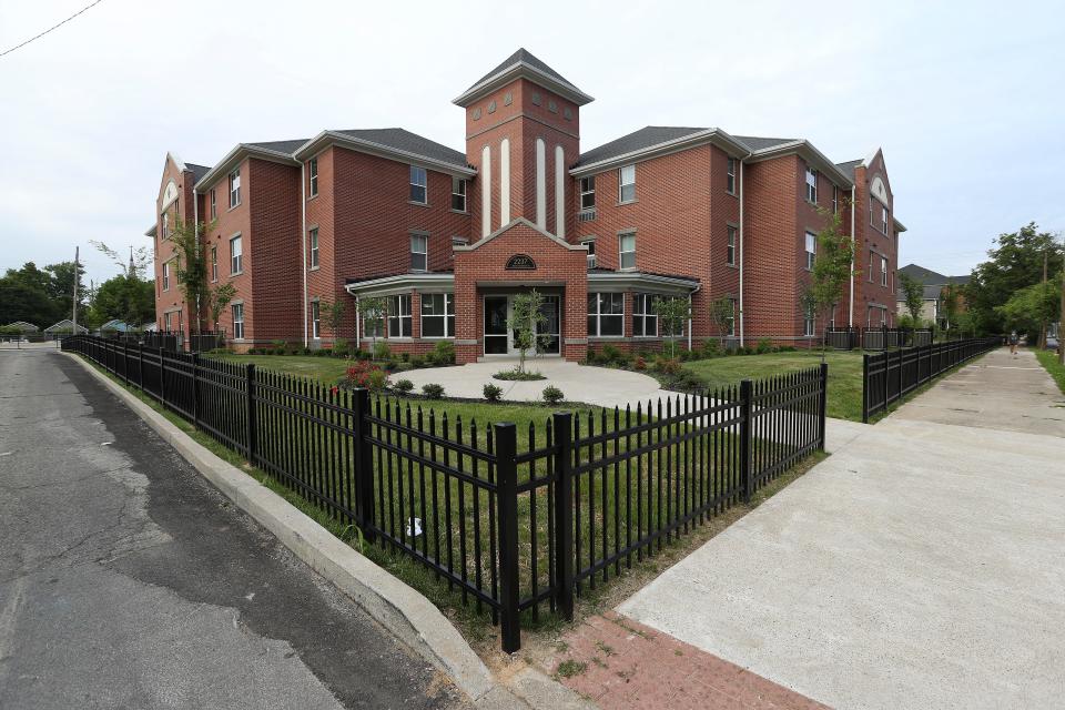 The Zion Manor II housing complex on W. Muhammad Ali Blvd in Louisville, Ky. on May. 28, 2023.  The development is one of several that offer affordable housing around the city.