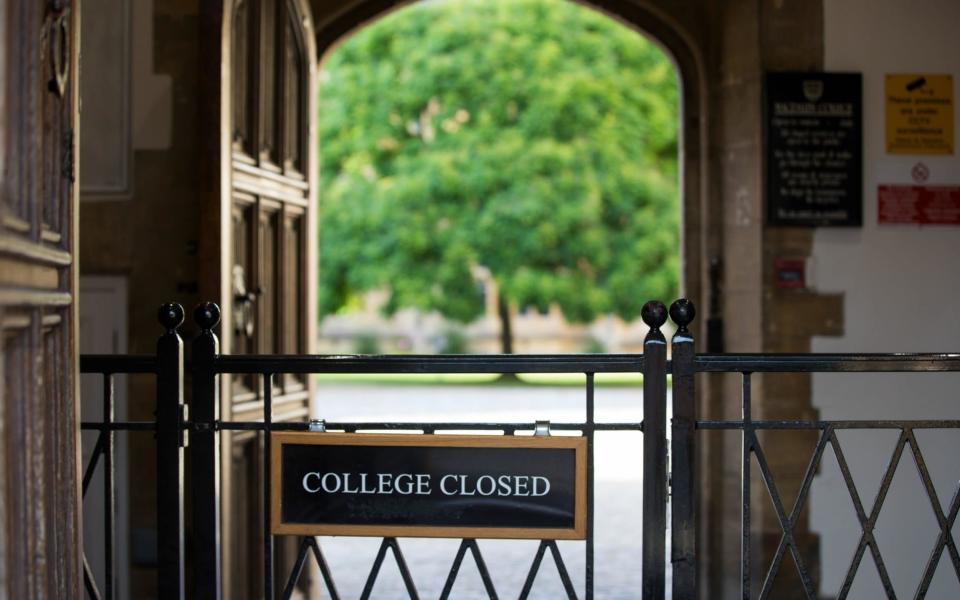 Magdalen College in Oxford. 23 per cent of prospective students said they would consider not taking up a place at university this autumn - BLOOMBERG