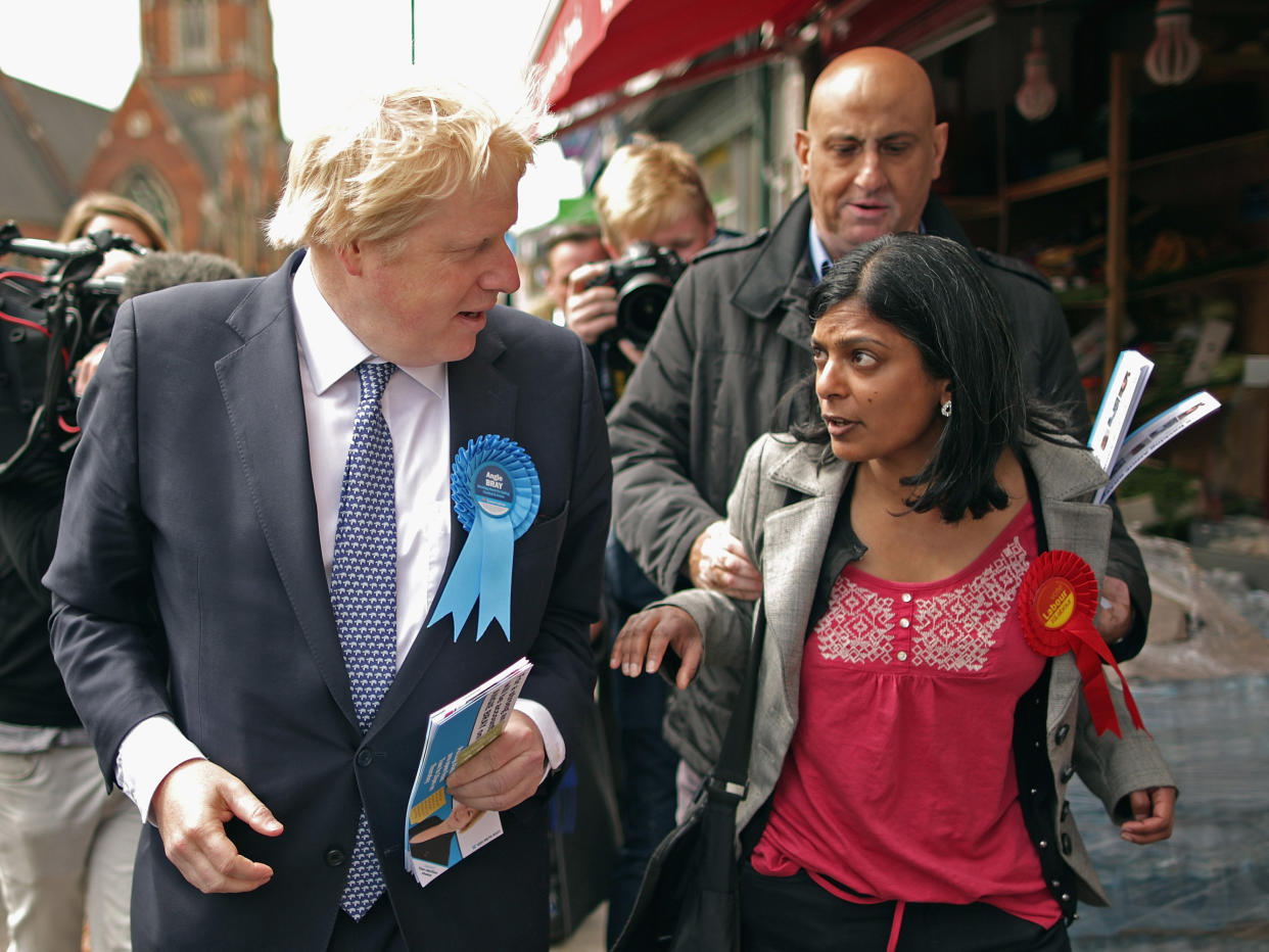 Local Green members in Ealing voted on Thursday not to field a candidate after Ms Huq (right) promised to campaign for voting reform and the environment: Chip Somodevilla/ Getty
