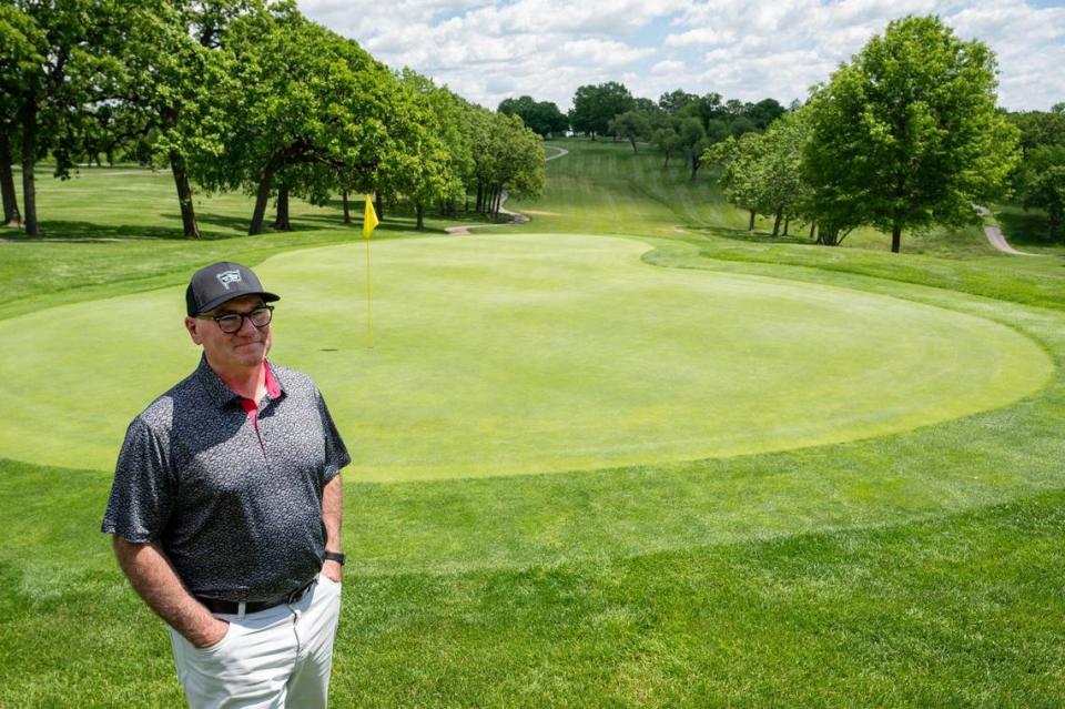 Doug Schroeder, director of golf services for the Kansas City parks department, stands near the 4th hole, his favorite at Swope Memorial.