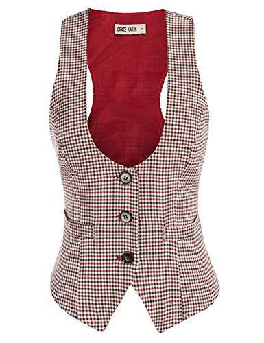 12) GRACE KARIN Womens Waistcoat