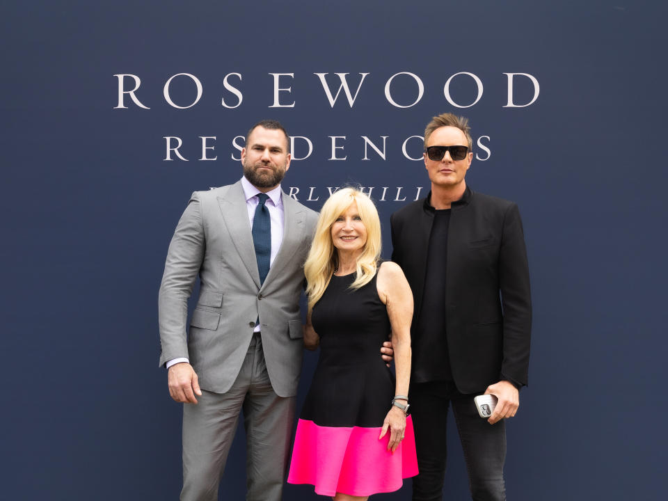 Morgan Ball, managing director, Compass Development Marketing Group and Sally Forster and Tomer Fridman of Compass' Jones Fridman International, at the Upfronts in Beverly Hills.