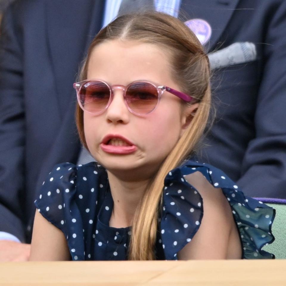 La princesa Charlotte viendo la final de Wimbledon el 14 de julio de 2024