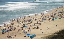 Memorial Day beachgoers at Ocean City in Maryland