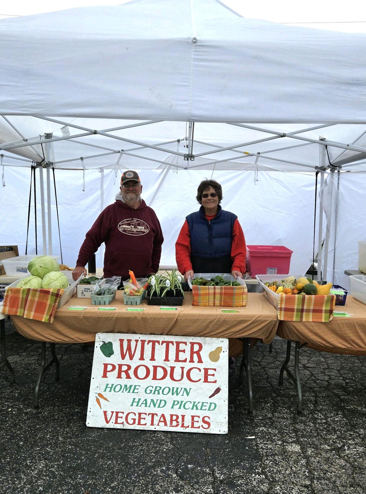 John and Becky Witter can be found each year at the Bucyrus Farmers Market, which runs May-October. “The vendors who want to participate in the market can join at any time throughout the year,” Becky Witter said. (PROVIDED BY BECKY WITTER)