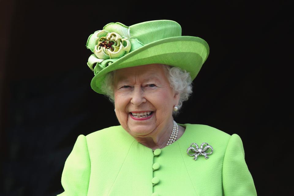 2018: Queen Elizabeth II and Meghan, Duchess of Sussex, visit Chester Town Hall on June 14, 2018, in Chester, England.