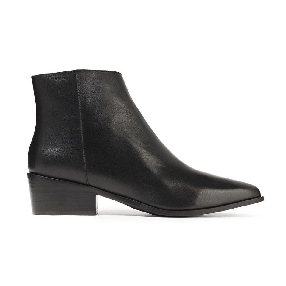 12) Gabrielle Leather Ankle Boots