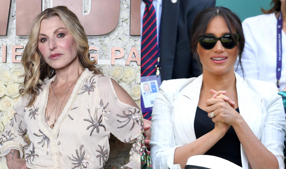 Tatum O'Neal criticized Meghan following reports that her staff asked Wimbledon attendees to not photograph her. (Photos: Getty Images)