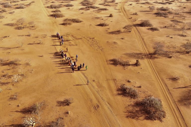 Un campo de desplazados a las afueras de Dollow, Somalia, en medio de una sequía en septiembre de 2022