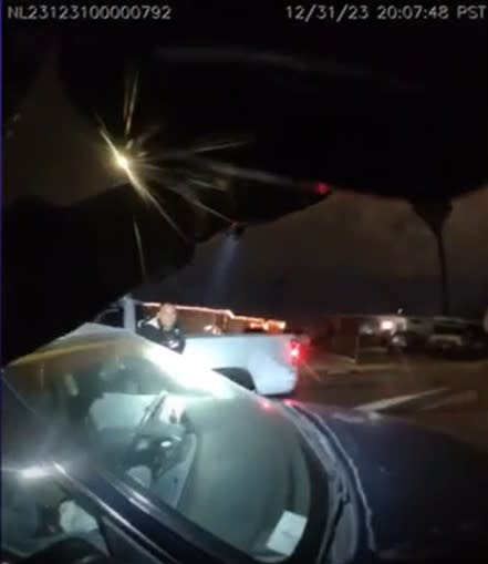 <em>North Las Vegas police released body-camera video of a deadly officer-involved shooting involving a Las Vegas man and a child on New Year’s Eve. (NLVPD)</em>