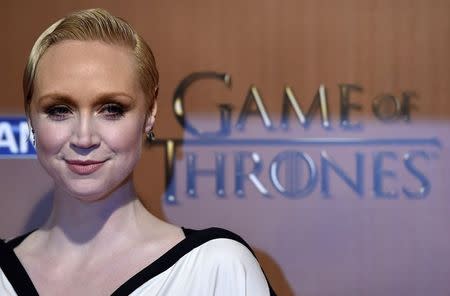 Actress Gwendoline Christie arrives for the world premiere of the television fantasy drama "Game of Thrones" series 5, at The Tower of London, March 18, 2015. REUTERS/Toby Melville