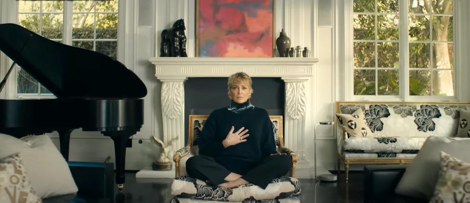 Sharon Stone Cries in Music Video While Reciting Her Own Lyrics