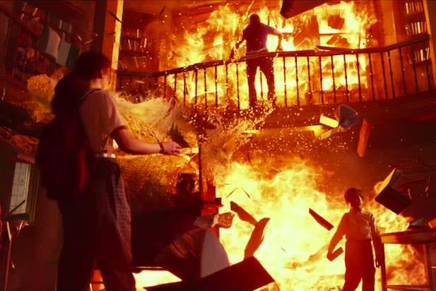 X-Men Apocalypse Mansion Burning