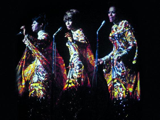 Cindy, Mary and Diana perform live in 1968 (Mary Wilson Collection)