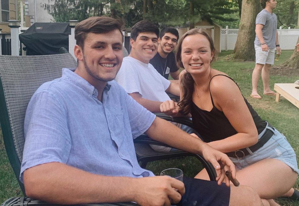 Daniel Anderl, second from left, celebrating his 20th birthday with friends. / Credit: Kat Haley