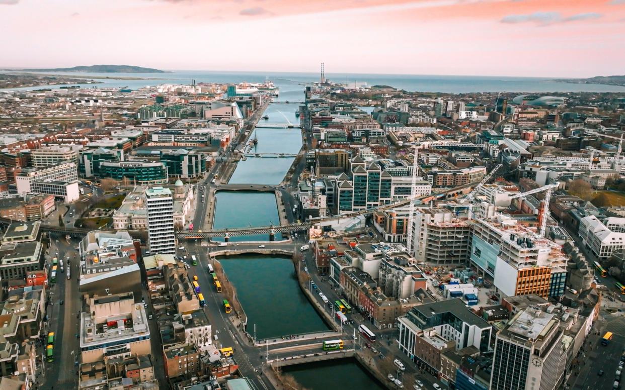 Dublin Ireland aerial view