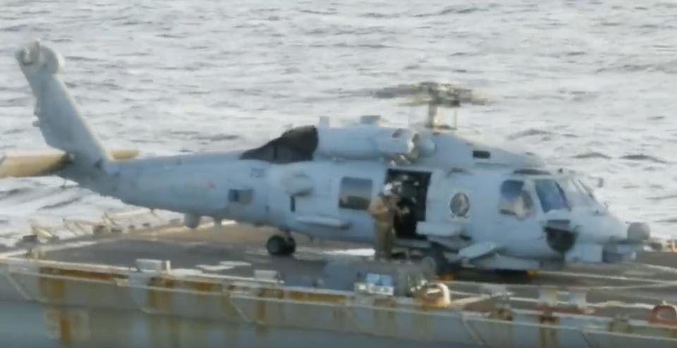 Navy destroyer Chafee helicopter Russia incident