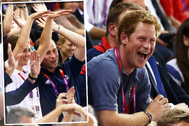 Auch Prinz Harry ist mit von der Partie und scheint sich königlich zu amüsieren. (Bilder: Getty Images)
