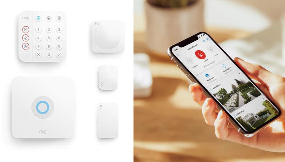 This Ring home security system syncs up to your iPhone or Android phone. (Photo: Lowe's)