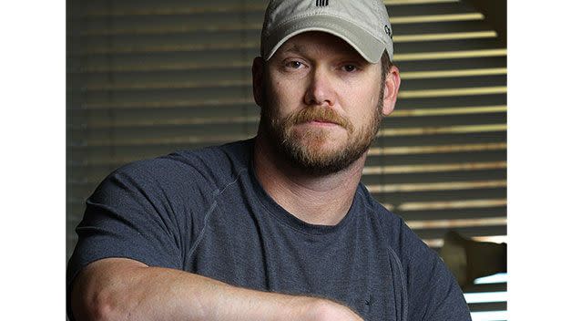 Former Navy SEAL and author of the book American Sniper, Chris Kyle, poses in Midlothian, Texas. Photo: AP