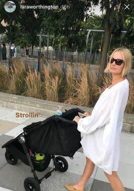 The blonde beauty recently appeared in a billowing white dress during an outdoor stroll, leading some to believe she could be hiding a bump under the loose-fitted dress. Source: Instagram