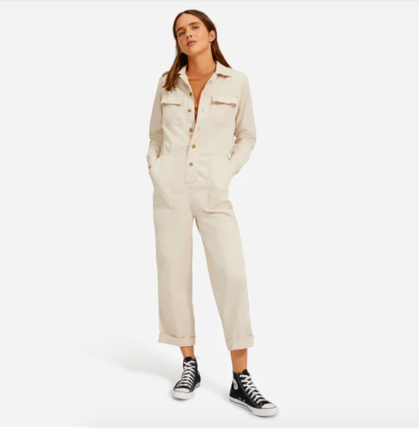 Everlane's new Modern Utility Jumpsuit is perfect for spring.