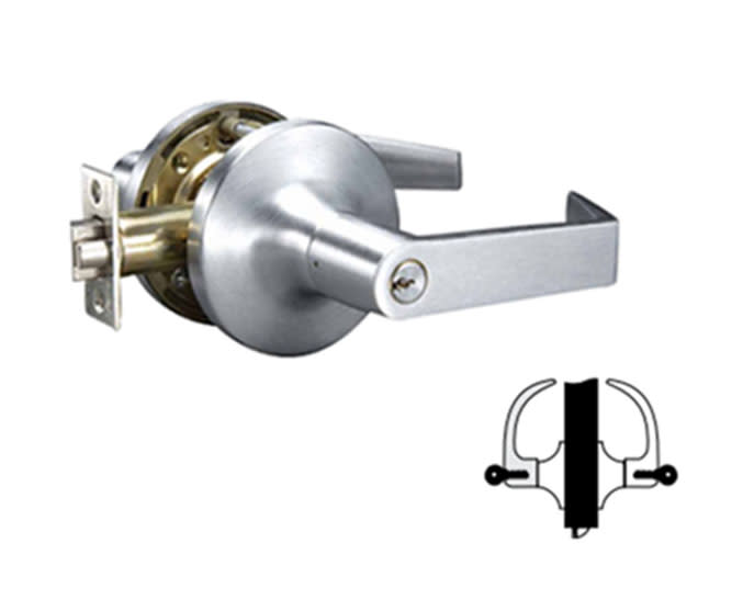 Image: A Yale 5418LN Intruder Classroom Security Lock door handle. (via American Lock Sets)