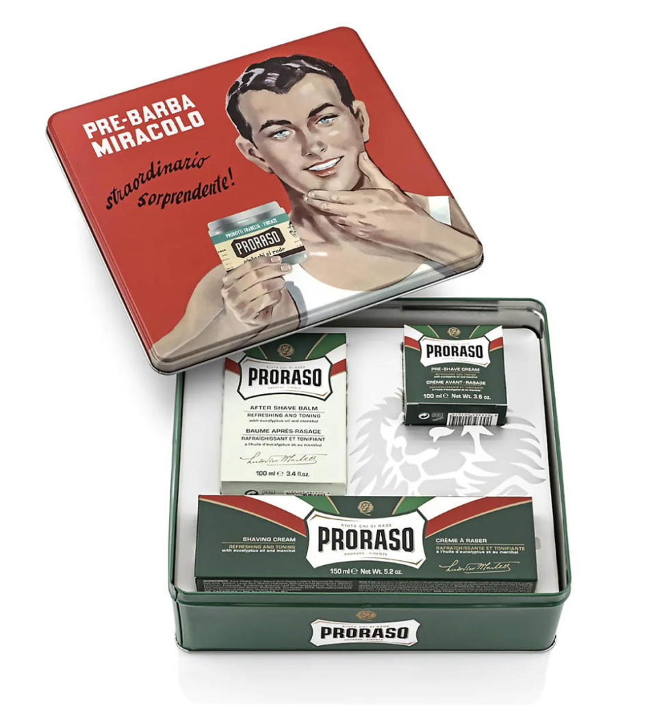 best fathers day gifts, proraso Vintage Gino Tin Set