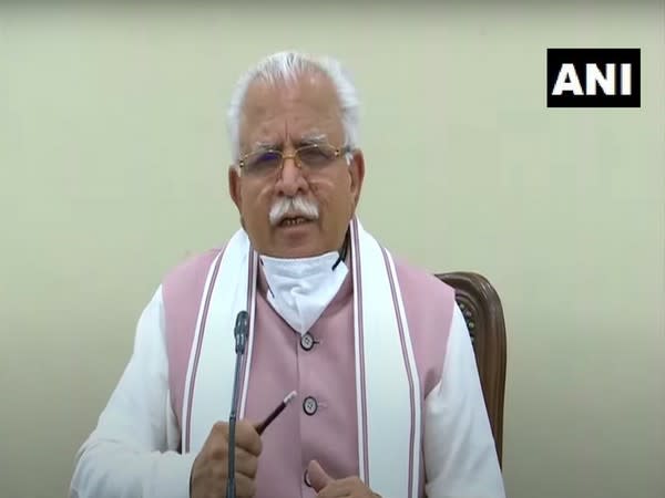 Haryana Chief Minister, Manohar Lal Khattar (Photo/ANI)