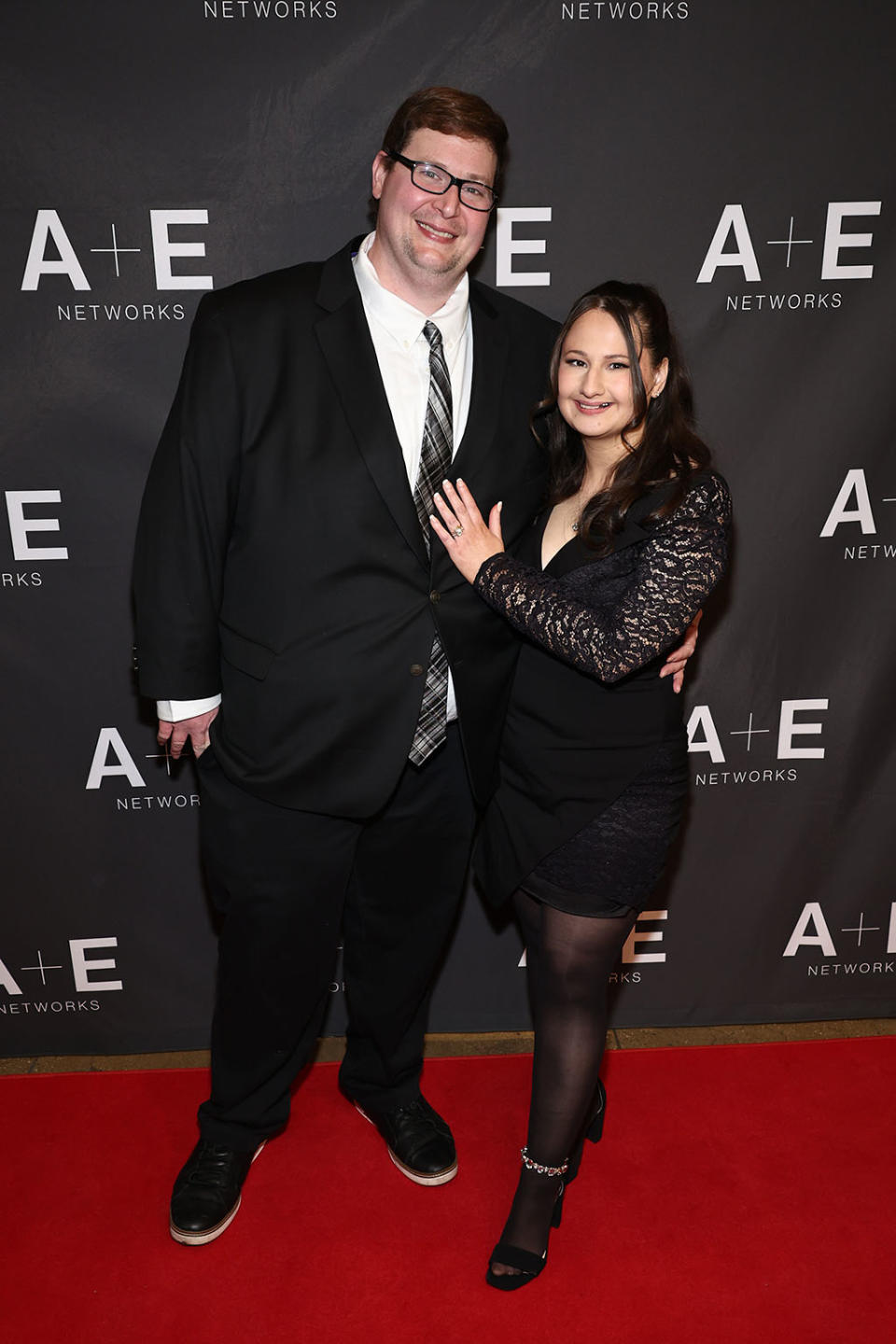 Ryan Anderson, Gypsy Rose Blanchard, "The Prison Confessions Of Gypsy Rose Blanchard," New York, lace, sandal heels, red carpet, crystalized