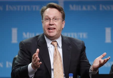 John Williams, president and chief executive of the Federal Reserve Bank of San Francisco, speaks in a panel discussion titled "U.S. Overview: Is the Recovery Sustainable" at the Milken Institute Global Conference in Beverly Hills, California May 1, 2012. REUTERS/Danny Moloshok