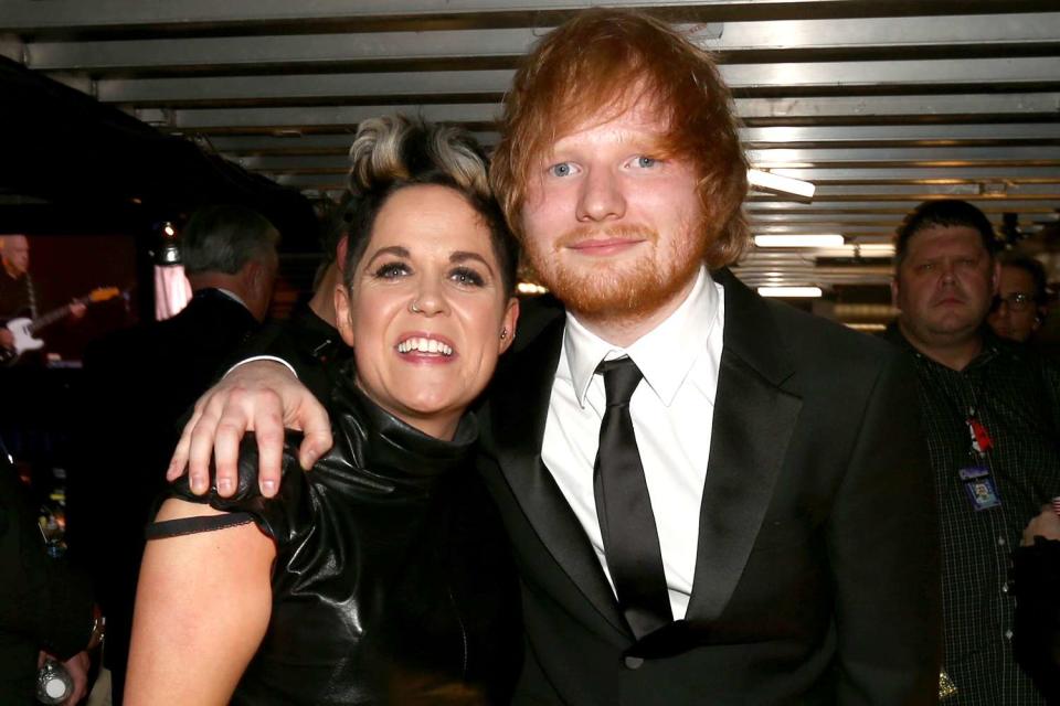 Christopher Polk/Getty Amy Wadge and Ed Sheeran