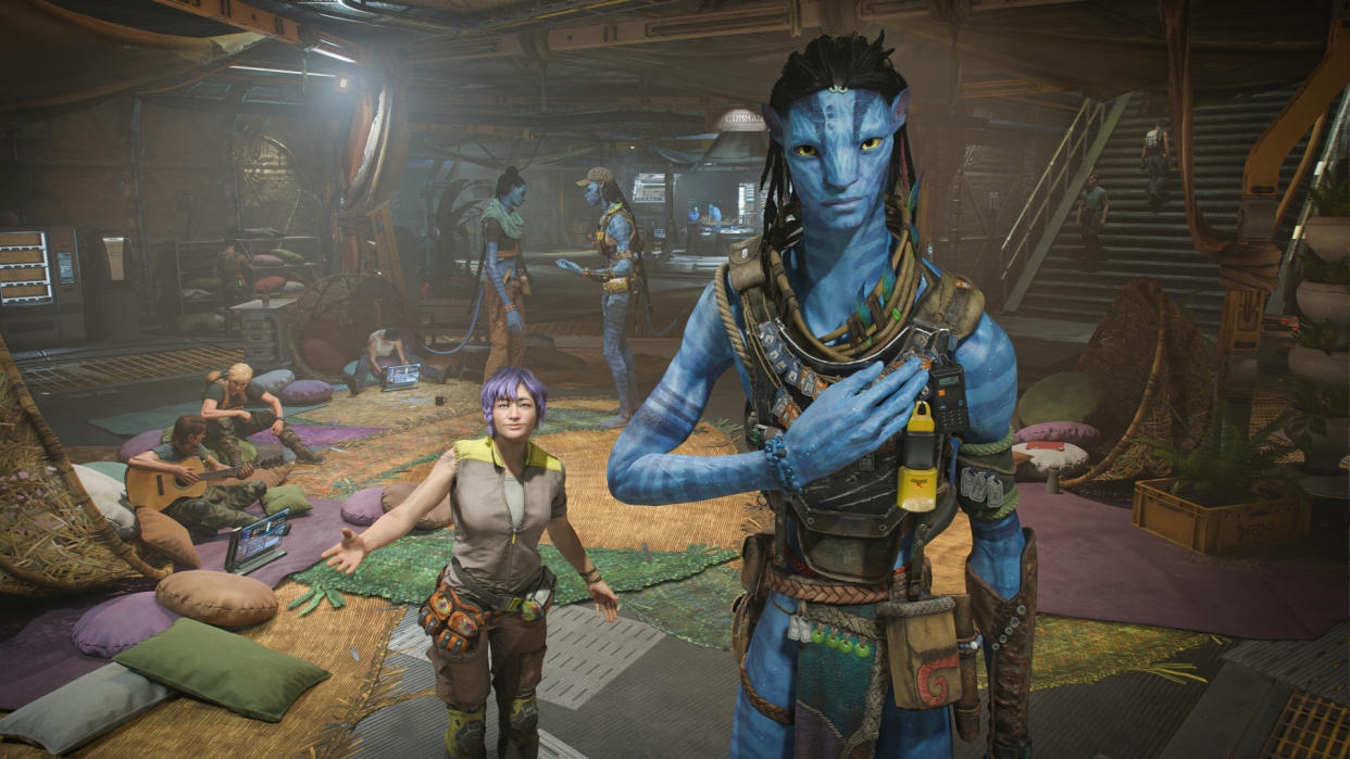  Na'vi and human resistance members in Avatar: Frontiers of Pandora. 