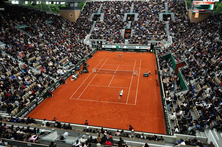 Una postal del court Suzanne-Lenglen, el segundo en importancia del Abierto de Francia