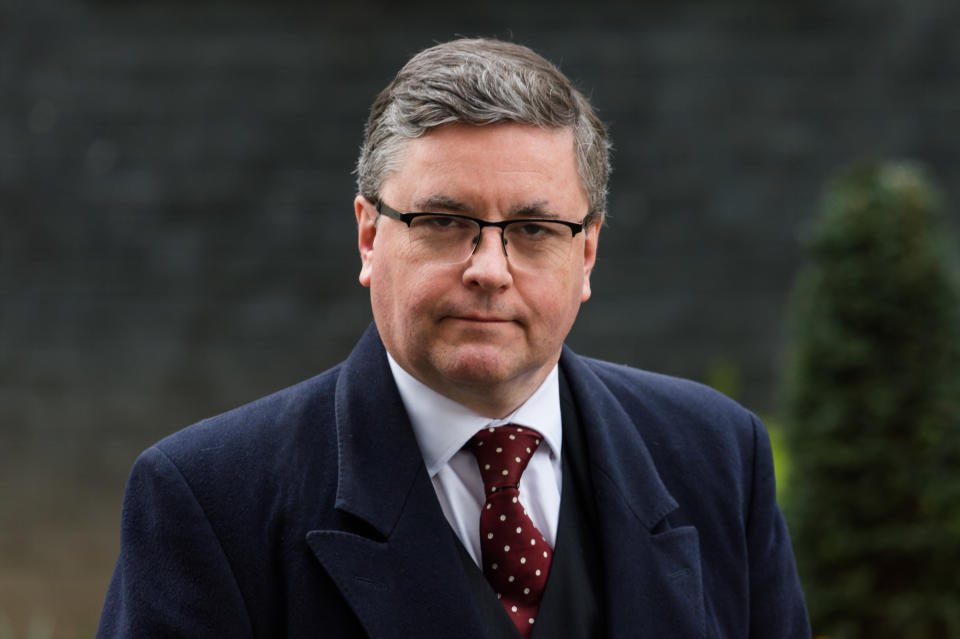 Lord Chancellor and Secretary of State for Justice Robert Buckland leaves 10 Downing Street in central London after attending Cabinet meeting on 17 March 2020 in London, England. (Photo by WIktor Szymanowicz/NurPhoto via Getty Images)