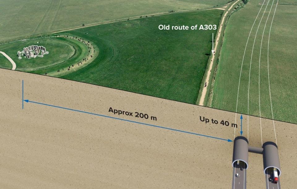 Government wants to build a two-mile long tunnel near Stonehenge (Highways England)